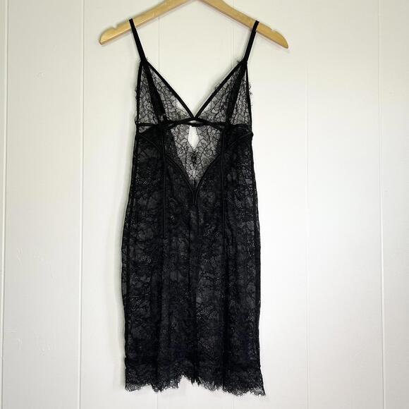 Victoria’s Secret Floral Lace Cutout Lace Slip Gown Lingerie Women's Medium - Picture 4 of 7